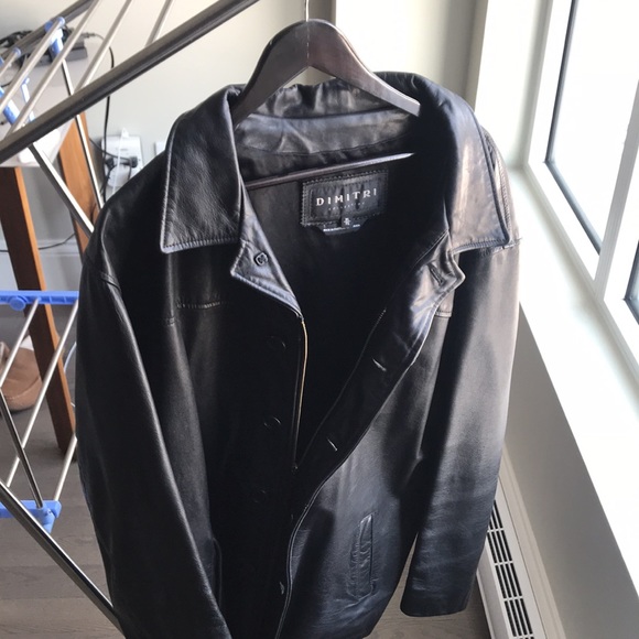 Like New Authentic Black Leather Jacket - Dimitri Leather - Picture 3 of 4